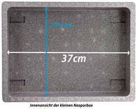 Innenansicht der kleinen Neoporbox