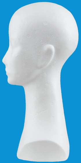Der extra hohe Styroporkopf im Profil