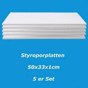 Styroporplatten in 1cm Stärke im 5er Set