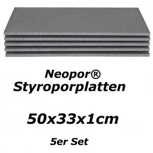 Styropor 1 Platte 30x30x10cm Schaumstoff Bastelmaterial Geschenkidee quadratisch 
