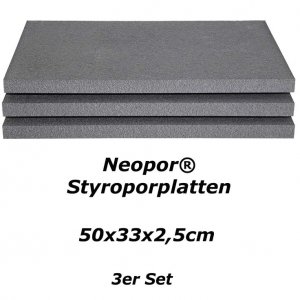 Neopor Styroporplatten in 2,5 cm Stärke