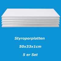 Neopor® Styroporplatten Stärke 1 cm im 10er Set Maße 50 cm x 33 cm 
