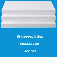 Styroporplatten in 4 cm Stärke als 3er Set