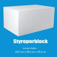 Styroporblock 59,5 cm x 39,5 cm x 29,5 cm