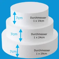Styroportorte 3 teilig