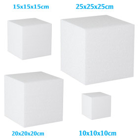 Styroporwürfel in 10x10x10 bis 25x25x25 cm