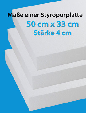 Styroporplatte Stärke 4 cm