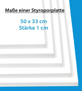 Styroporplatten 10mm im 5er Set